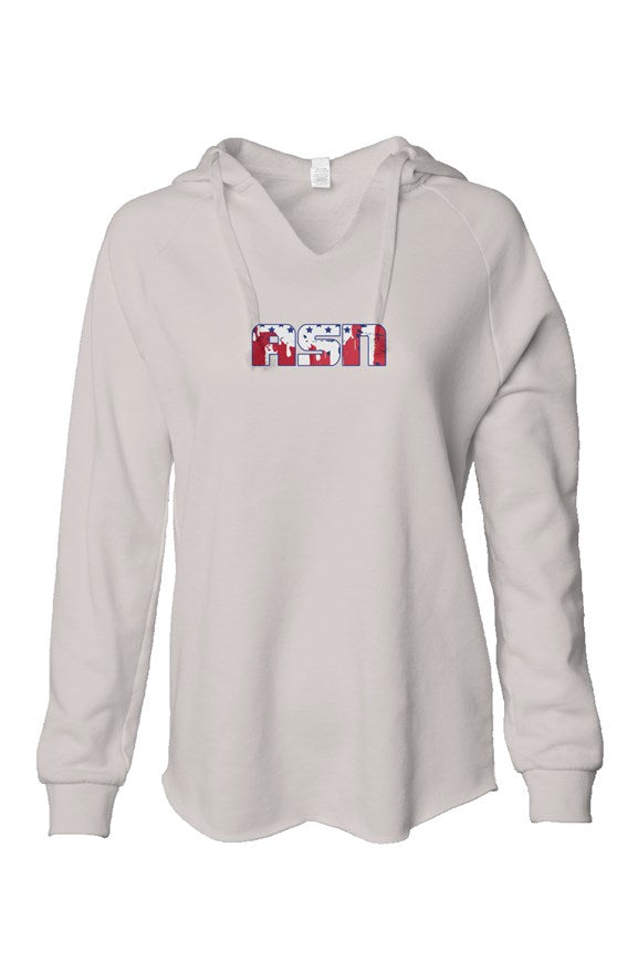 ASN Womens Lightweight Wash Hooded Sweatshirt