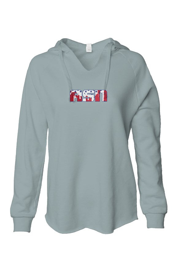 ASN Womens Lightweight Wash Hooded Sweatshirt