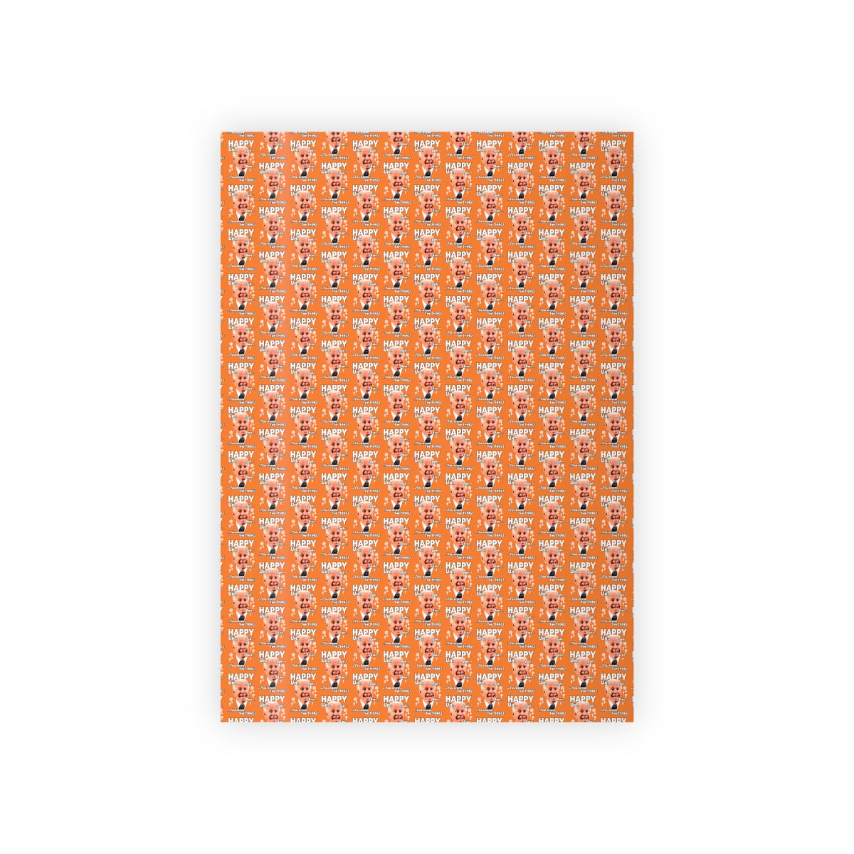 Happy... You Know The Thing - JB Parody Birthday Wrapping Paper - Orange