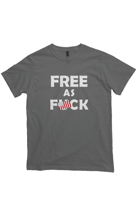 Free As F*ck - ASN Mens Heavyweight T Shirt (Grey)