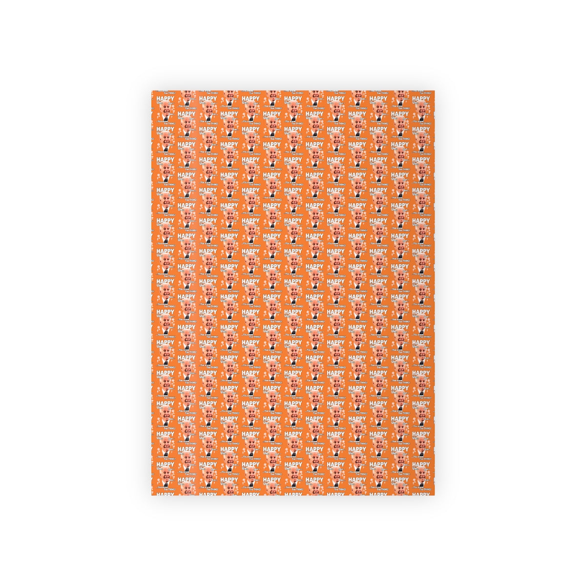 Happy... You Know The Thing - JB Parody Birthday Wrapping Paper - Orange